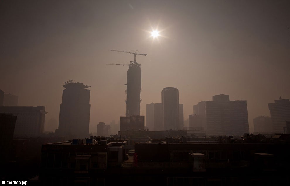 Ядовитый смог в Пекине, Китай, январь 2013-го