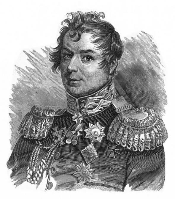 Граф Иван Дибич-Забалканский. Гравюра 1831г.