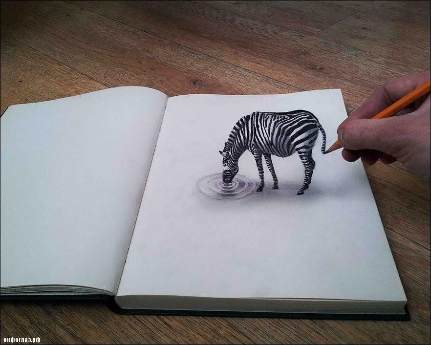 3D рисунок карандашом