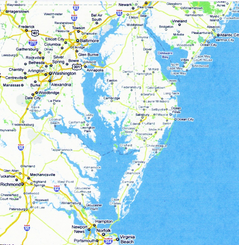 ​Чесапикский залив (современная карта) - Взятие Вашингтона | Военно-исторический портал Warspot.ru