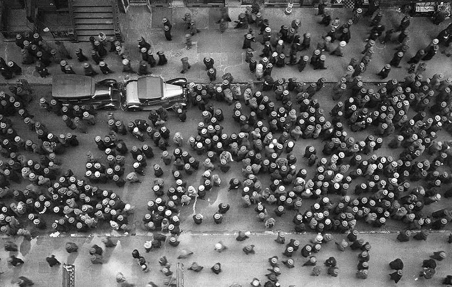 Вид сверху на Нью-Йорк, доказывающий, что когда-то все носили шляпы. 1939 год.
