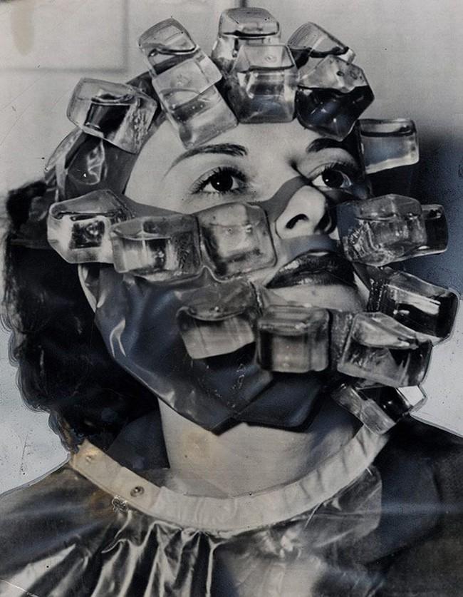 Процедура по уходу за кожей лица под названием «морозильник». 1966 год.