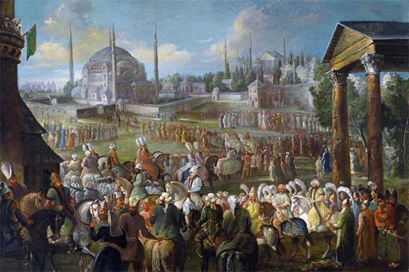 Картина Жана Батиста ван Мура «Шествие Султана в Стамбуле»