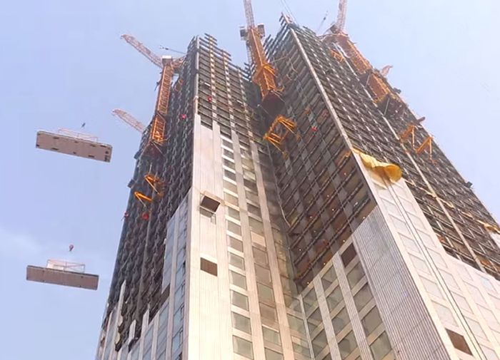 В течение 19 дней китайцы построили 57-этажный небоскреб (10 фото + видео)