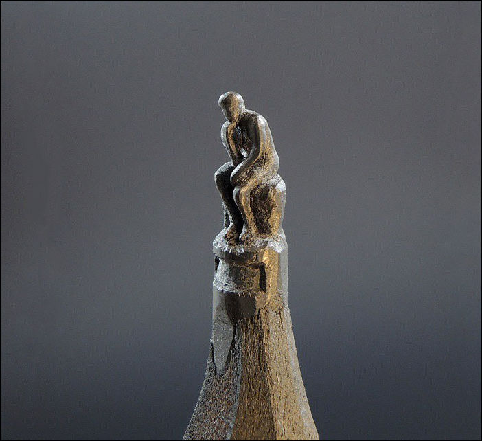 Скульптуры вырезанные из карандашного грифеля